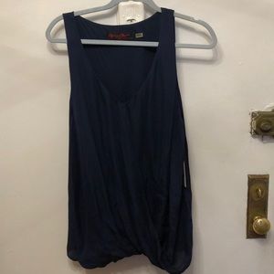 NWT Alice & Olivia Navy Draped Sleeveless Tank